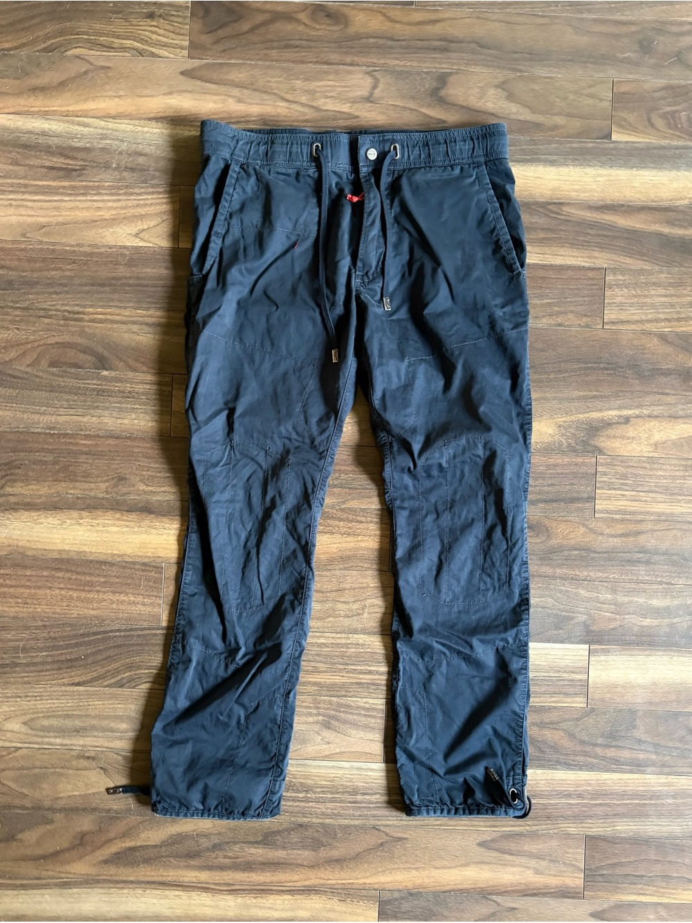 RLX Ralph Lauren Black Cargo Drawstring Pants